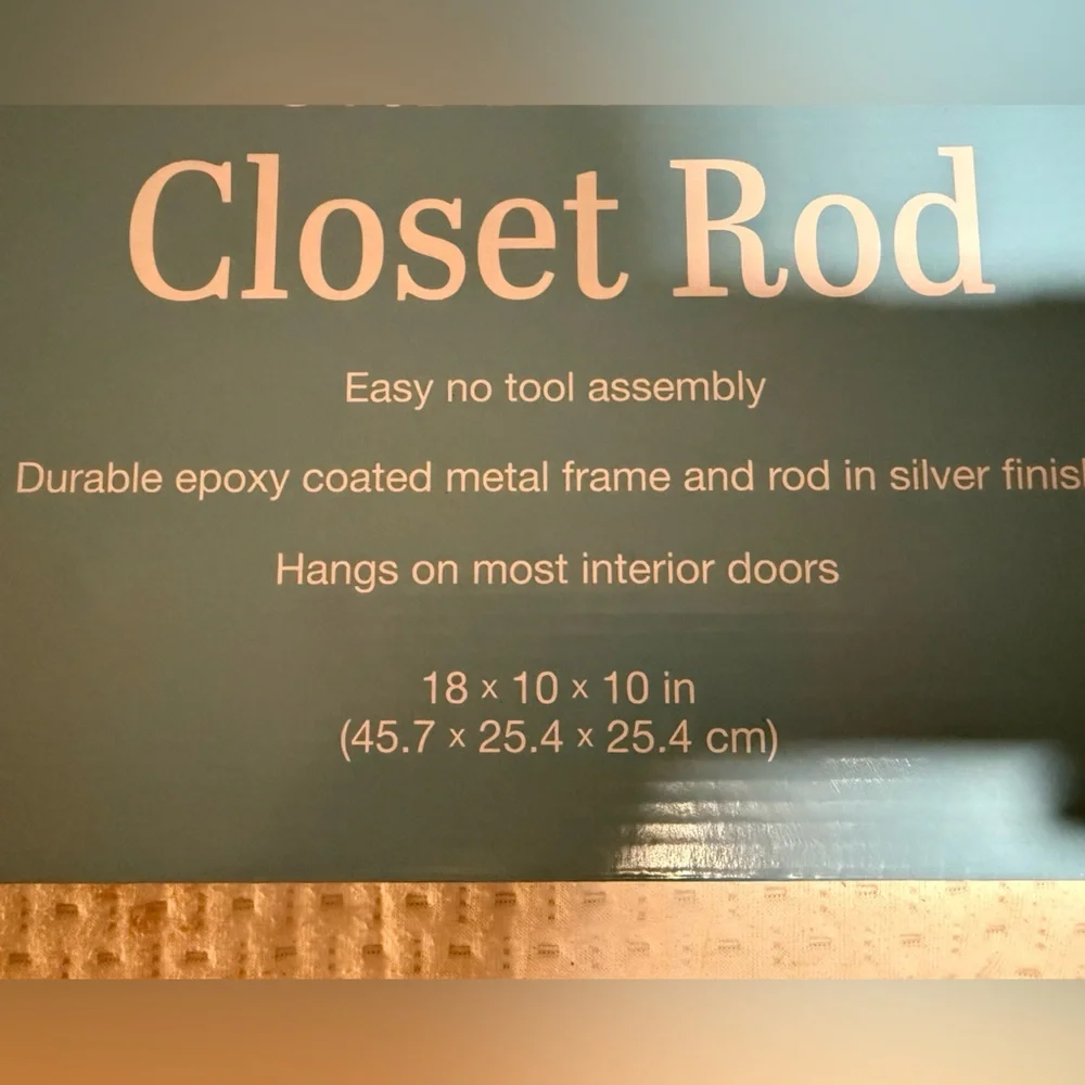 WHIT Silver Over Door Hanging Rod